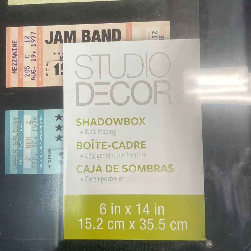 Studio Decor Shadow Box with Ticket Display - Picture 2 of 6